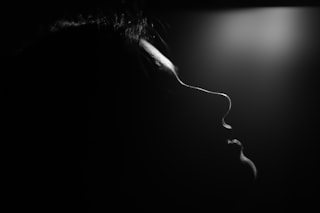a close-up of a person's hair