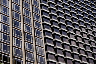 black and white glass windows
